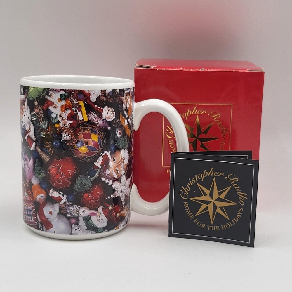 Christopher Radko Home For the Holidays Porcelain Kaleidoscope Mug 1997